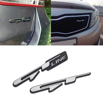 

2 Style Car Emblem Badge Sticker Front Grills Sticker Car Rear Trunk Stickers For Kia Optima K3 K5 GT Line Car Accessories