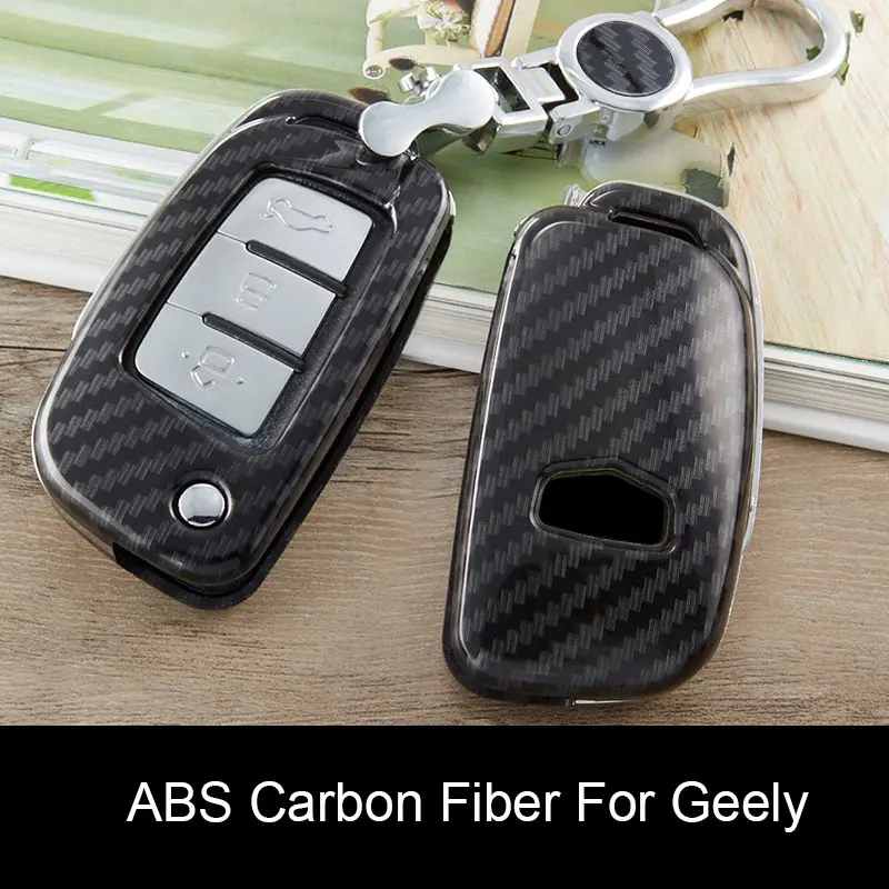 Чехол для ключей из углеродного волокна ABS для Geely Atlas Boyue NL3 Emgrand X7 EmgrarandX7 EX7 SUV GT GC9 borui автомобильный чехол для дистанционного ключа