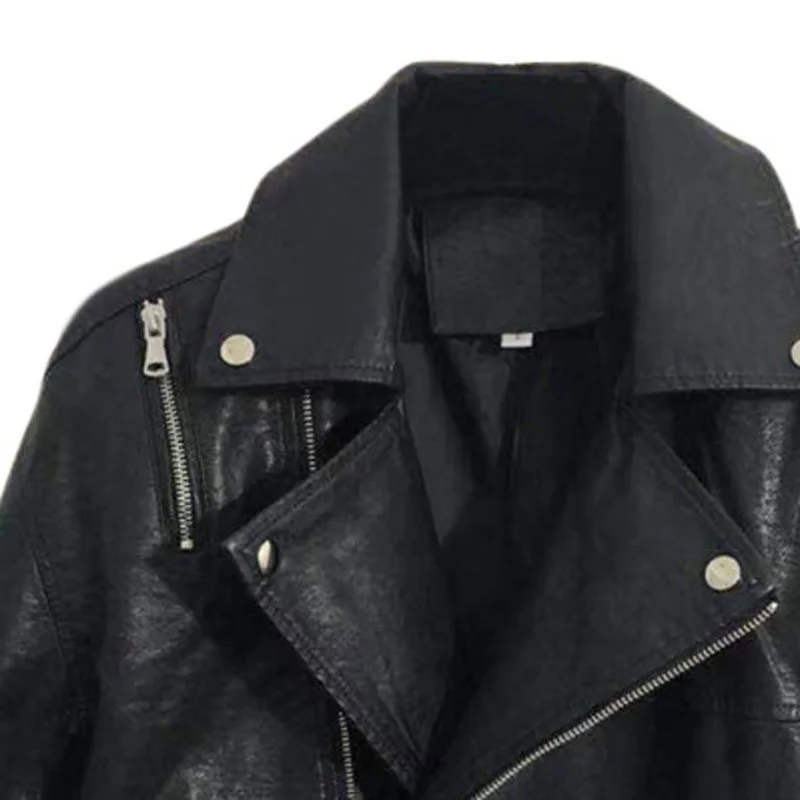 

Faux PU Leather Jacket Spring Autumn Coat Women Clothes 2020 Korean Black Loose Short Tops Chaqueta Cuero Mujer ZT4559