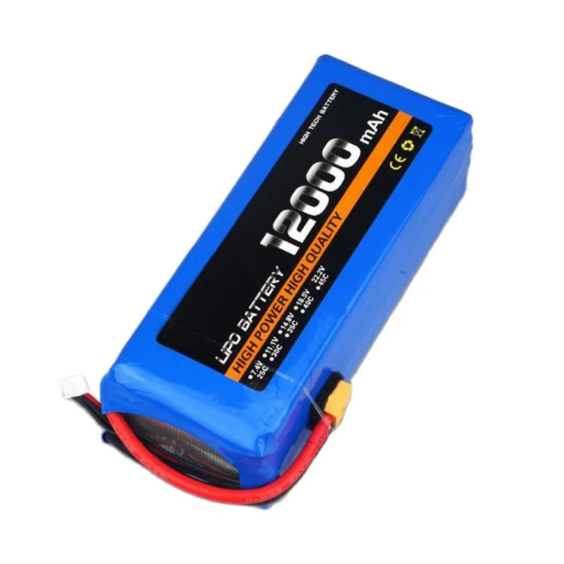 25C descarga 2S 3S 4S 5S 6S 12000mah FPV Drone batería de polímero Li polímero recargable celular|Baterías de - AliExpress