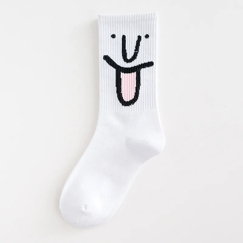 Fashion Art Anime Face Unisex Ankle Compression Socks Funny Harajuku Creative Sport Breathable Warm Winter Long Tube Male | Мужская