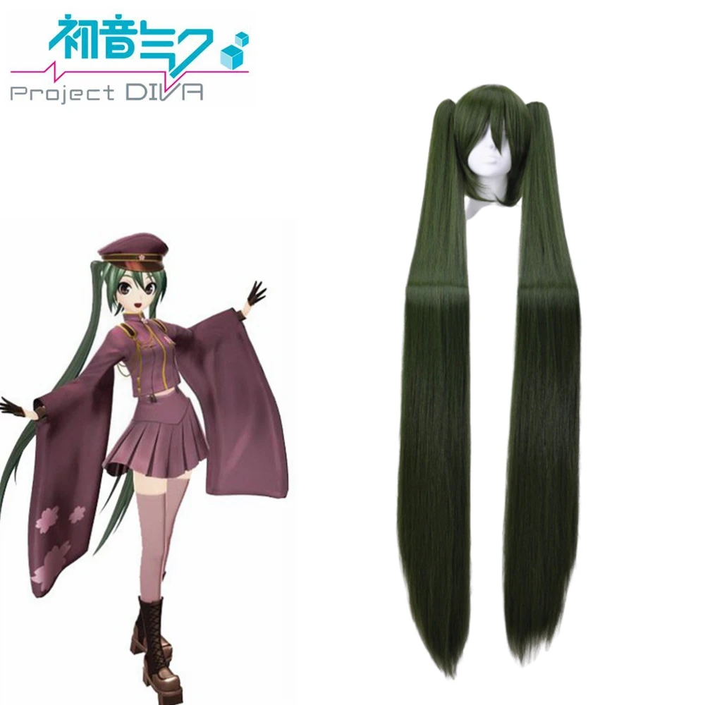 Vocaloid Hatsune Miku Senbonzakura кимоно Униформа платье наряд аниме костюмы для косплея весь комплект - Цвет: Wig(120cm)