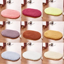 Одноцветный ковер для спальни, гостиной, пушистый круглый коврик, украшение, водопоглощающая ванная комната, коврики DW262