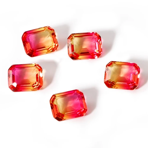 2,7-3.2ct настоящие камни 8x10 мм Прямоугольник турмалин свободные драгоценные камни Модные ювелирные аксессуары мульти декоративный подарок камень 10 шт - Цвет: 17