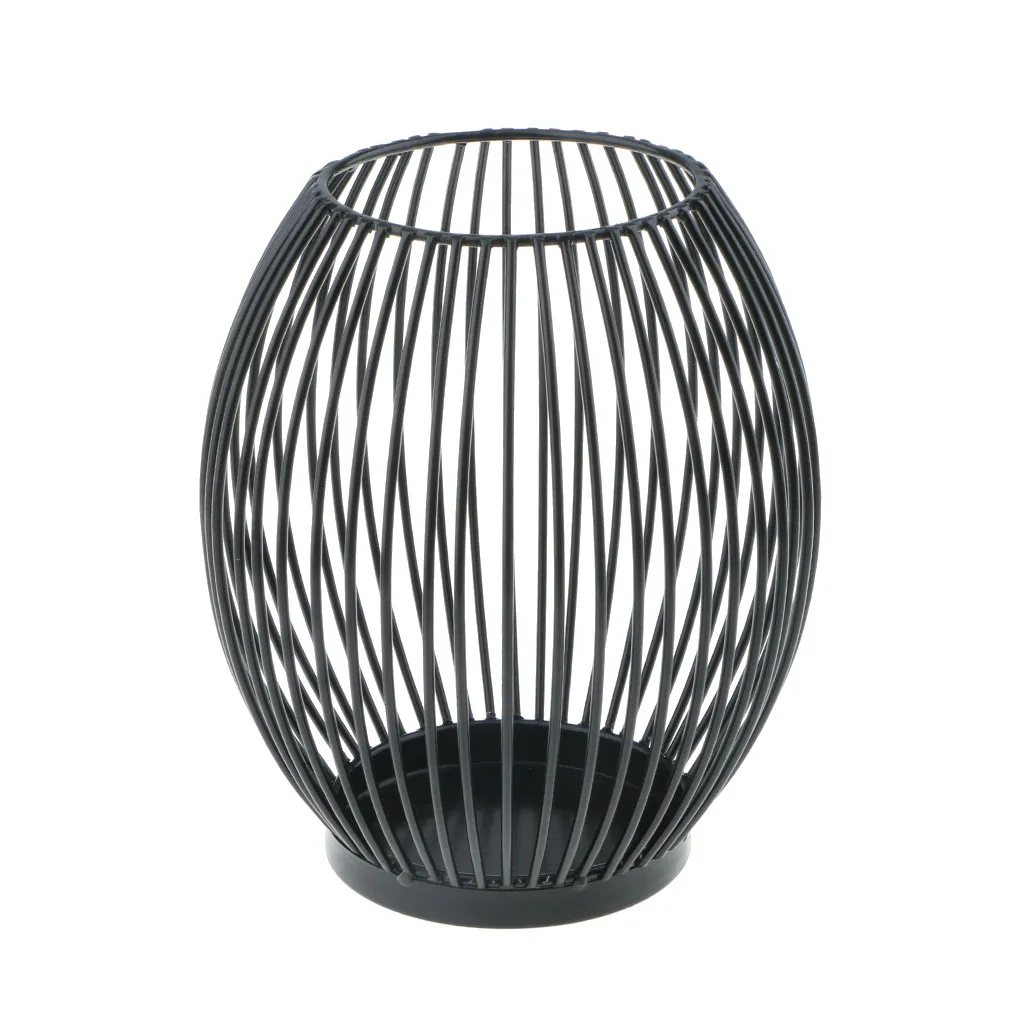 Home Decor Tea Light Votive Flame Candle Pillar Holder Case Candlestick 8x4inch, Candleholders