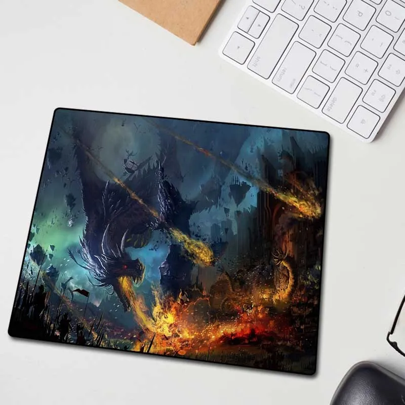  XGZ Animal Evil Destruction Dragon Custom Large Mouse Pad Black Lock Edge Home Computer Desk Mat No