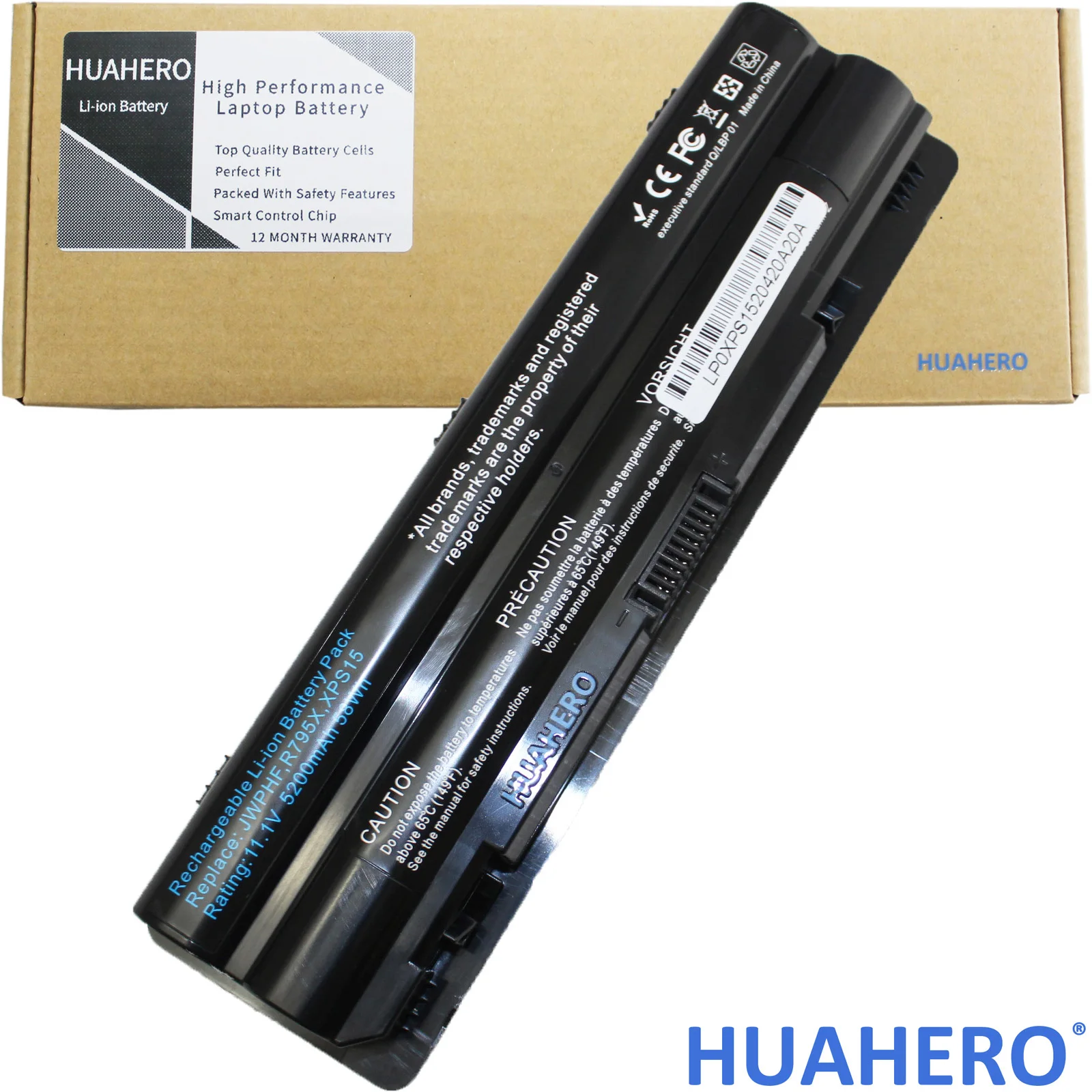 

HUAHERO Battery for Dell XPS 14 L401X 15 L501X L502X 17 L701X L702X LAPTOP J70W7 JWPHF 8PGNG 312 1123 R4CN5 P12G P11F P09E001 PC