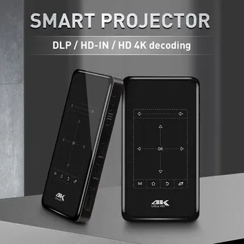 

P-09 4K Smart DLP Mini Pocket Projector new Android WiFi Bluetooth 1080P LED 8G Home Theater Media Player HDMI USB US Standard