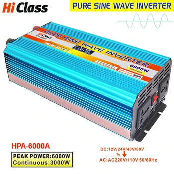 

12V-24V Universal Car Inverter 12v 220v Pure sine wave solar power inverter 2000W/3000W/4000W/6000W Dc 12v to Ac 220v With LCD