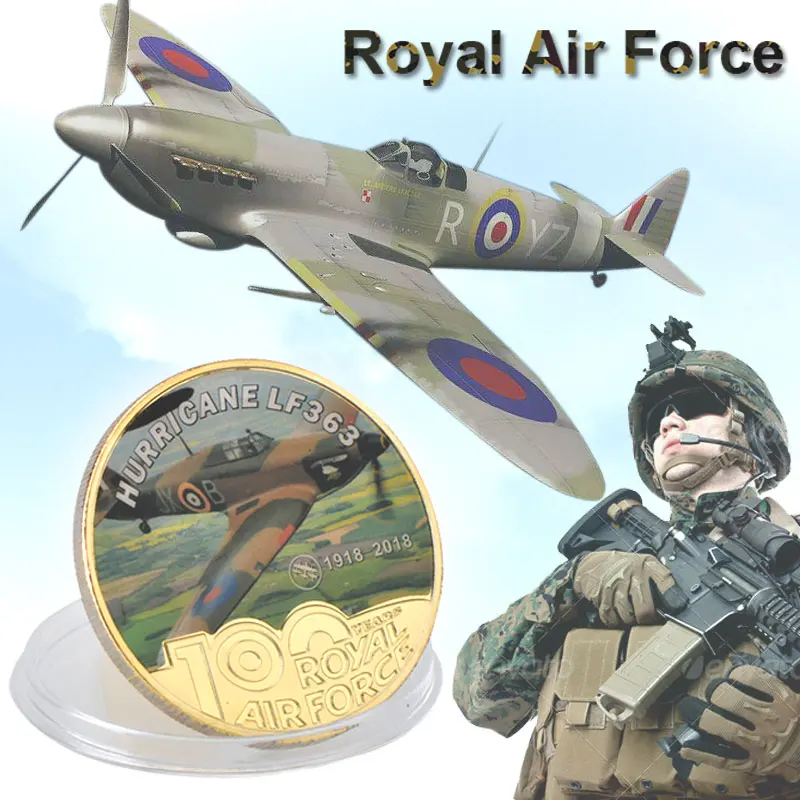 Золотые металлические монеты WR Royal Air Force на 100 юбилей оригинальные копии монет