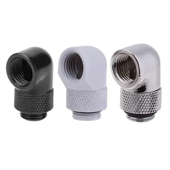 

G1/4 Thread 90 Degree Fitting Adapter Rotary Fitting Water Cooling Connector for PC Water Cooling System