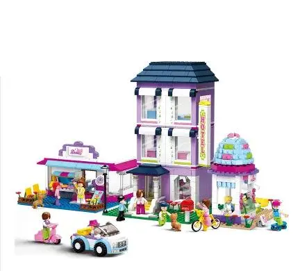 

Playground from 0579 to 972 pieces of the dream city Pink street girl Friends building blocks toy