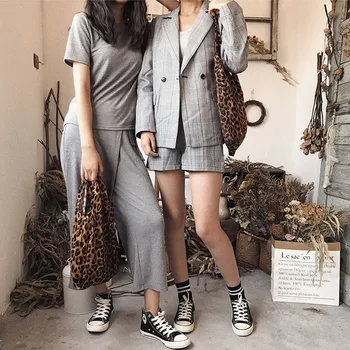 

Leopard Print Canvas Bag Ladies Shoulder Casual Tote Bag Handbag Large capacity Tote Best Sale-WT