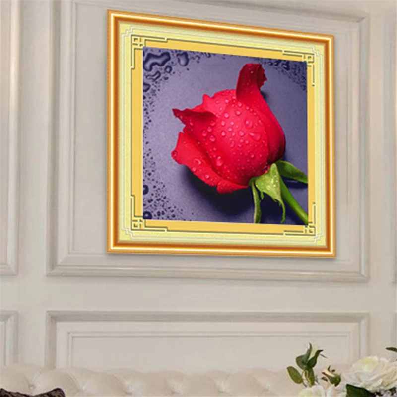 

Diamond Painting 5d Dripping rose Diy Home Decoration Embroidery Pattern Embroidery Handmade Square Paintings
