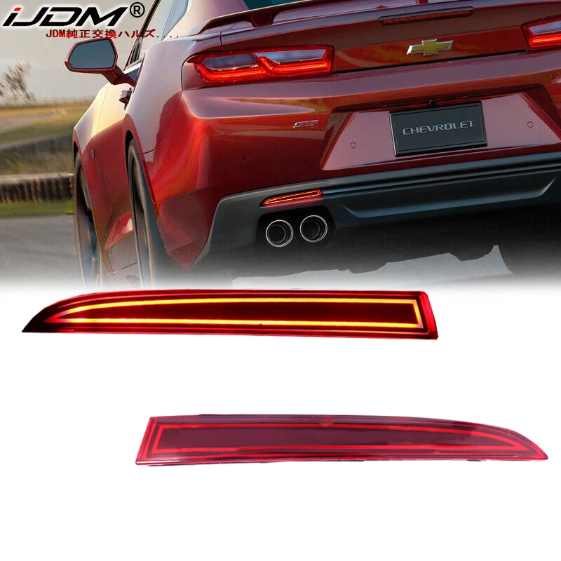 iJDM OEM 3D Optic Style LED Bumper Reflector Lights For 2016 2020 Chevy