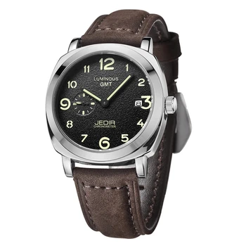 

Men Watch JEDIR Brand Leather Strap Quartz Wristwatch Luminous Hands Display Calendar Male Clock Relogio Mascilino Casual Watch