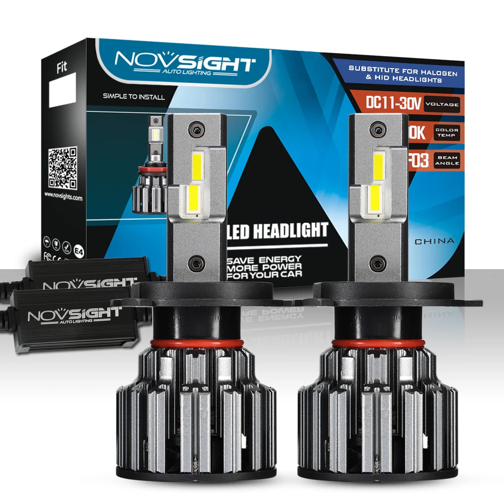 NOVSIGHT H11 Светодиодный H7 светодиодный H4 Автомобильные фары лампы 9005 HB3 9006 HB4 90 Вт 15000LM