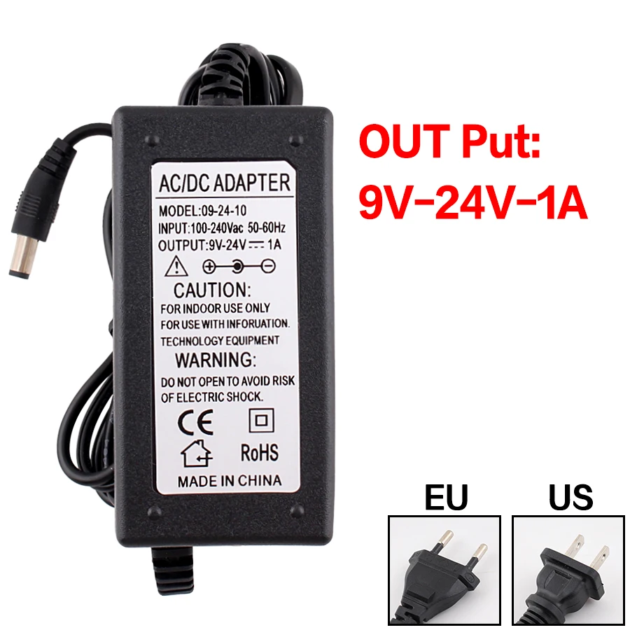 Регулируемый 12 в блок питания 3 в 5 в 6 в 9 в 12 В 18 в 24 В 1A 2A 5A адаптер питания AC 220 В к DC 3-24 в Регулируемый адаптер зарядное устройство