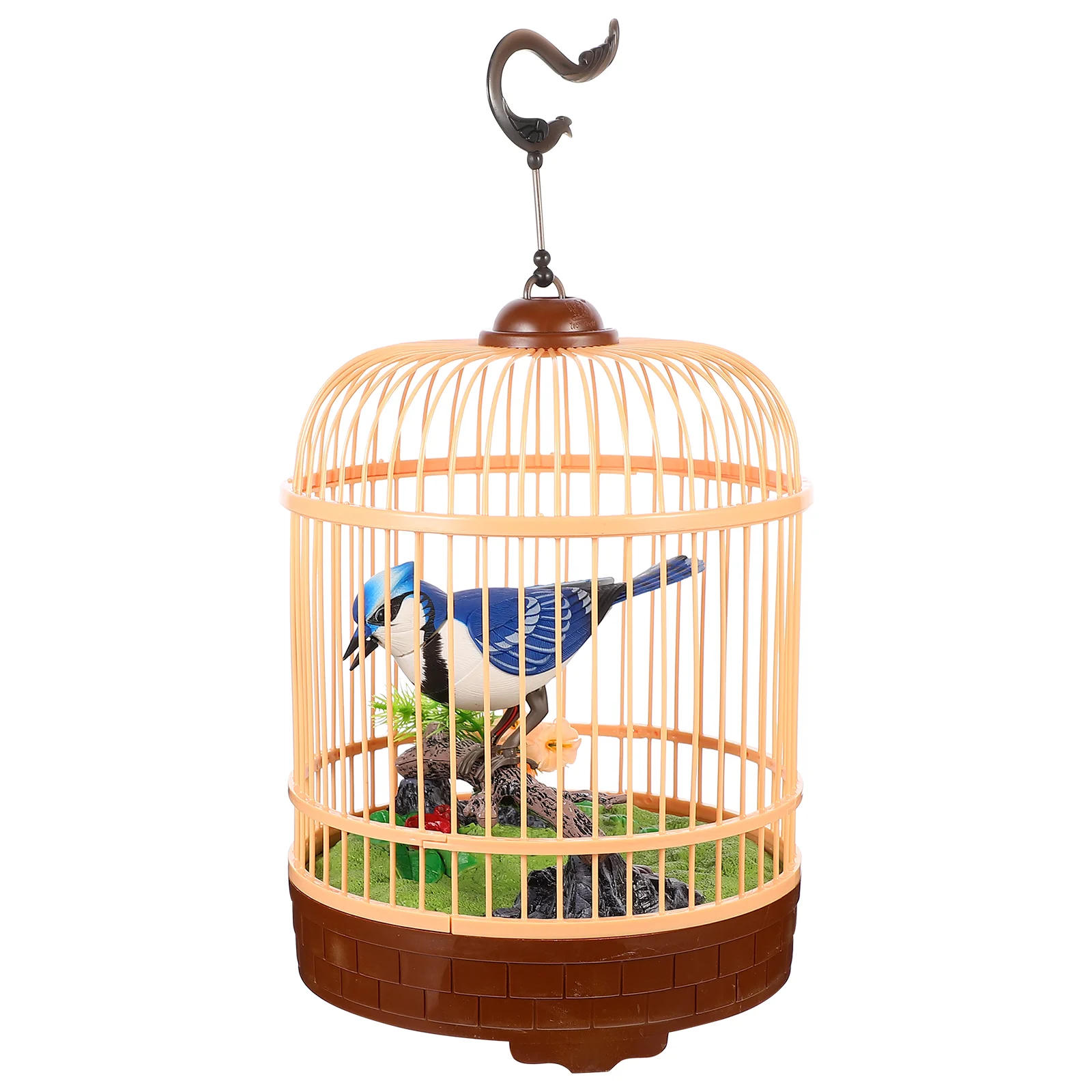 Creative Singing Chirping Bird In Cage Realistic Sounds Movements