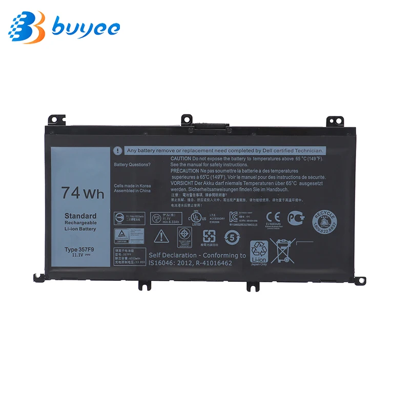 Оригинальный аккумулятор 357F9 0GFJ6 71JF4 для ноутбука Dell Inspiron 15 7559 7557 дюйма 7000 Вт/ч 11 4