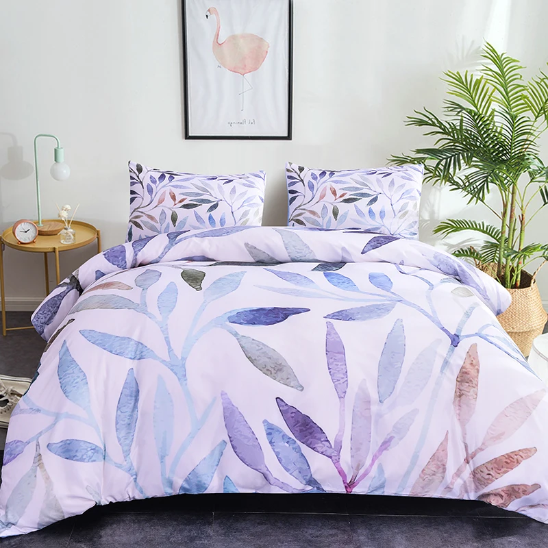 Leaves Patterns Printing 3d Bedding Sets Duvet Cover Set Queen