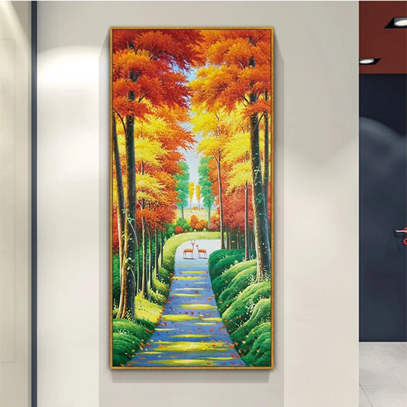 

QIANZEHUI,Diamond Embroidery,Round Diamond gold floor Fortune deer Full rhinestone Diamond painting cross stitch