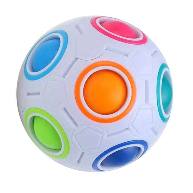 Creative Spherical Ball Rainbow Football Anti Stress Puzzles Toy Gift Puzzle Baby Early Educational Toy 2