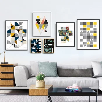 

Nordic Minimalist Abstract Geometric Color line Wall Art Picture Canvas Painting Prints Poster Home Decoration Free Shipping