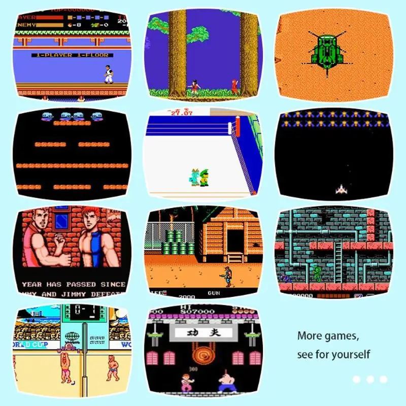 VODOOL Ретро портативная игровая консоль с 4 клавишами Встроенная 620 классические игры для NES US Mini tv портативная игровая консоль дропшиппинг - Цвет: Серый