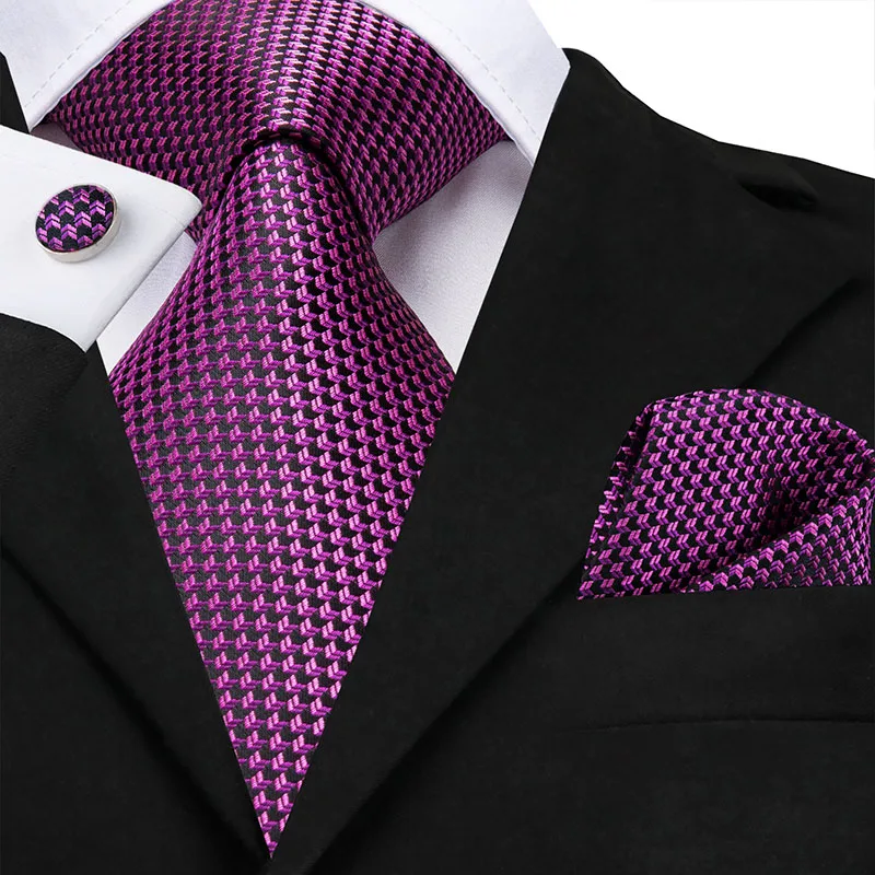 SN-3527 Hi-Tie классический серый галстук для мужчин Шелковый жаккардовый тканый галстук Hanky запонки набор для мужчин дизайнерские модные шелковые галстуки SN-1466 - Цвет: SN-3527