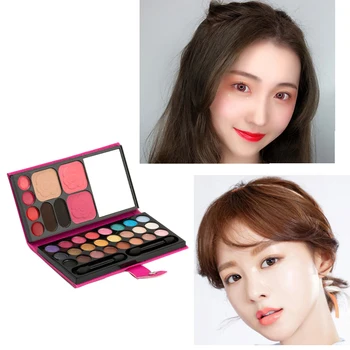 

Professional Makeup Pigment Eyeshadow Palette Red Lipstick Powder Matte Waterproof Eye Shadow Combination Bag Makeup Palette 30f