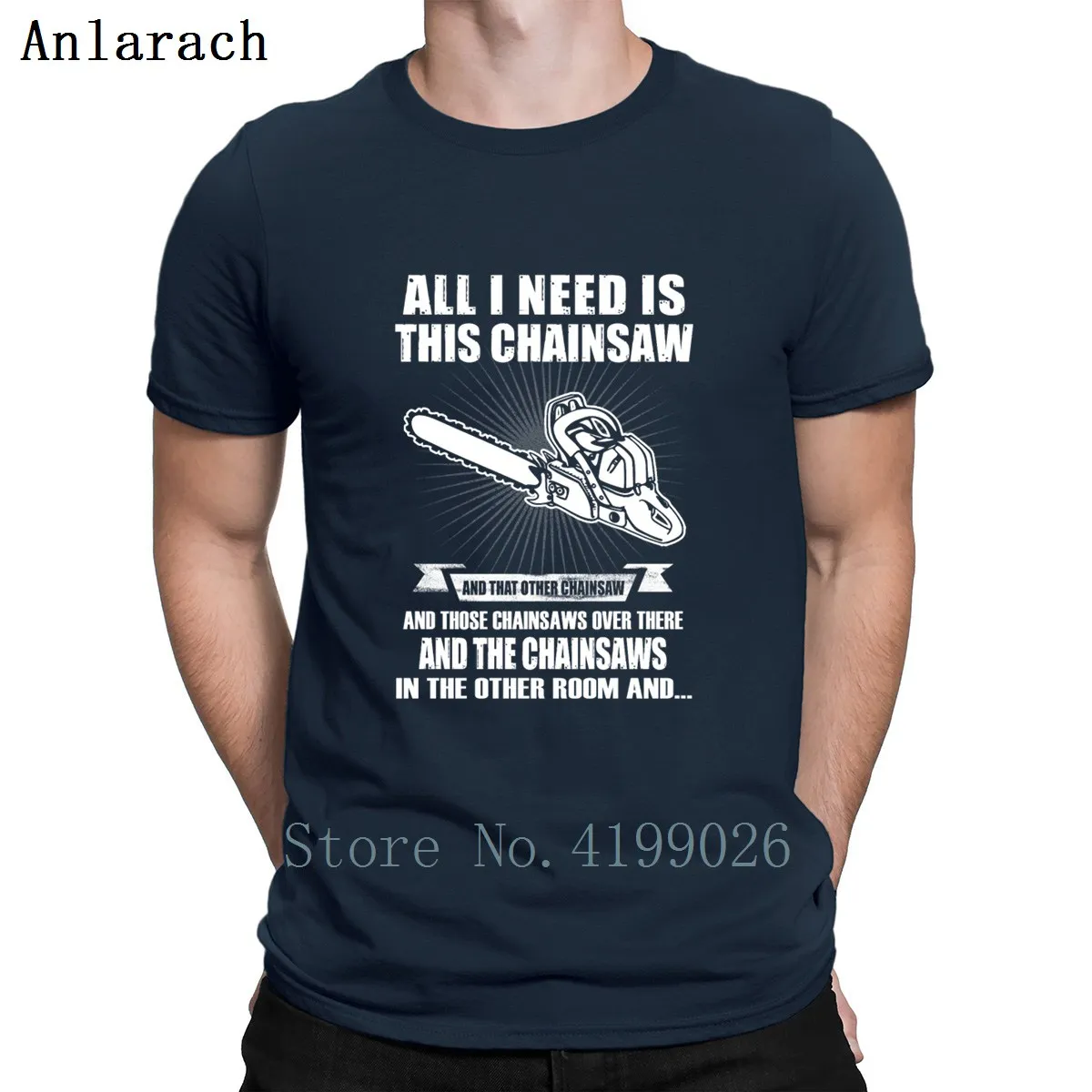 Navy Blue Все, что мне нужно, это футболка с Бензопилой, дизайнерская, нормальная, круглый воротник, Весенняя футболка для мужчин, смешная, одноцветная, с юмором, в стиле хип-хоп - Цвет: Navy Blue
