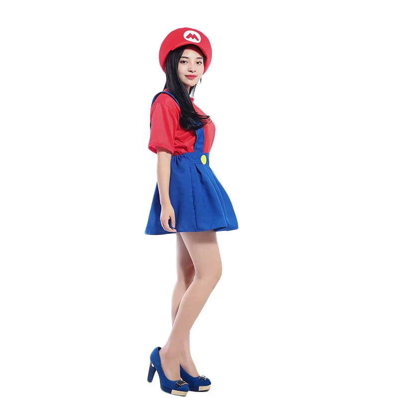 plus size halloween costumes Cosplay Adults and Kids Super Mari0 Bros Cosplay Dance Costume Set Children Halloween Party MARI0 & LUGI Costumes for Kids Gifts funny halloween costumes