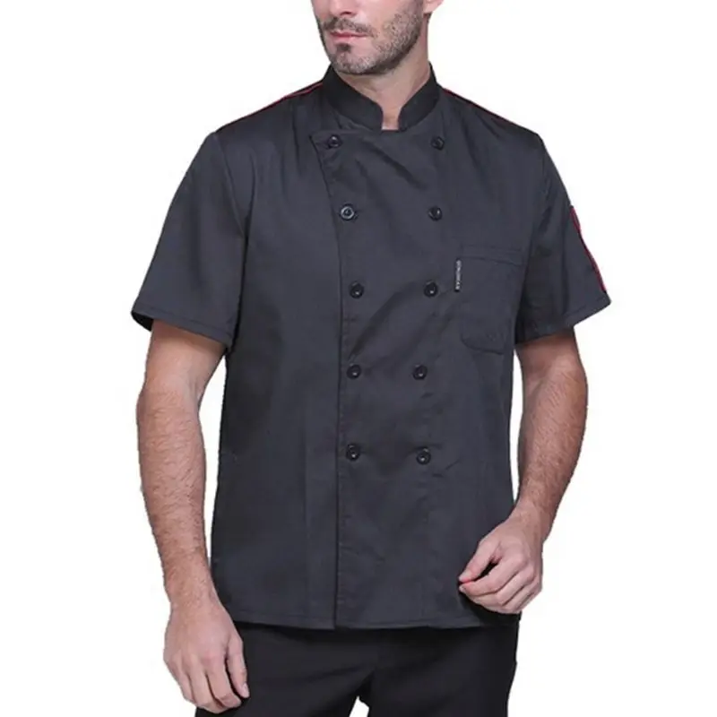 

Men Women Plus Size Short Sleeve Classic Chef Jacket Coat Summer Restaurant Cook Uniforms Food Service Work Apparel With Pockets
