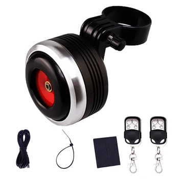 

Charging Ring Electric Horn Anti-Theft MTB Road Bicycle Bell with Alarm Loud Sound Cycling with Remote Control