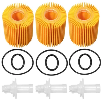 

04152-YZZA1 Oil Filter Kit for Toyota Avalon Camry RAV4 Sienna for Lexus ES300H ES350 IS200T RX350 RX450H (Pack of 3)