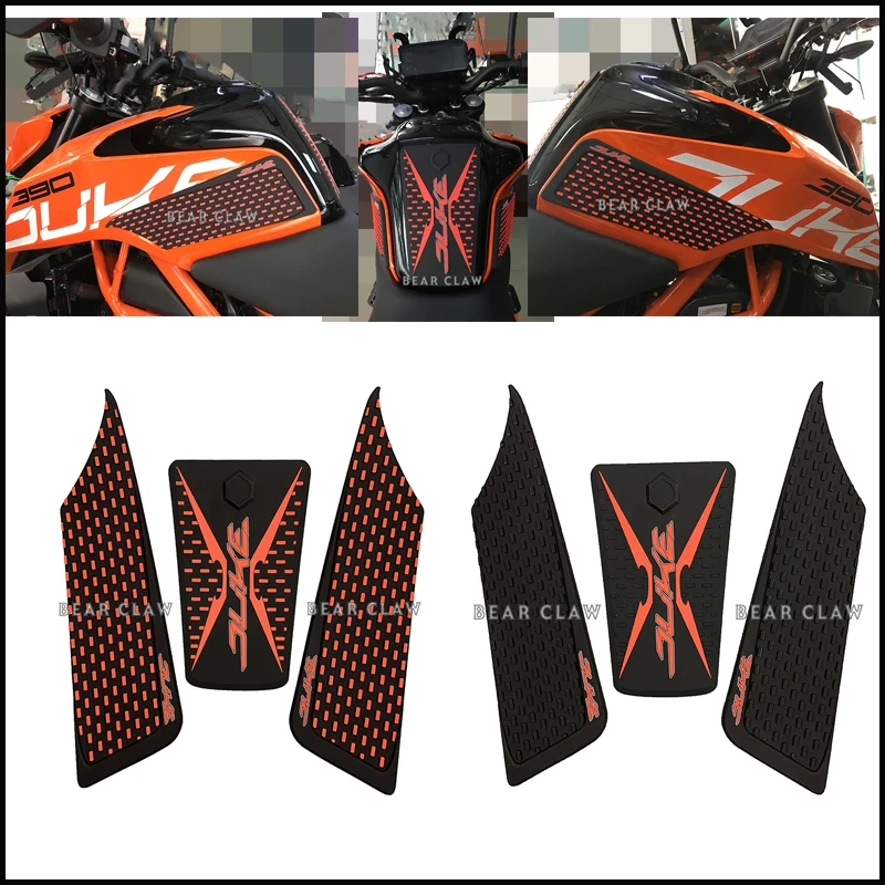 Для KTM DUKE390 DUKE 390 2018 2019 высокое качество бак мотоцикла тяги Сторона Pad газа топлива
