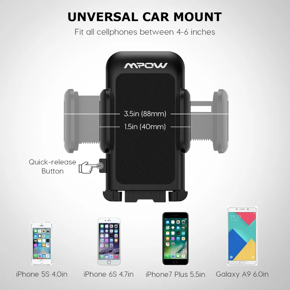 Mpow 033A Universal Cellphone Mount Stand Long Arm Windshield Dashboard Car Phone Holder Flexible Adjustable GPS Holder For Car (4)