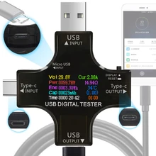 12 em 1 cor pd usb tester dc voltímetro digital tensão atual tipo-c medidor amp amperímetro detector de banco de potência carregador indicador