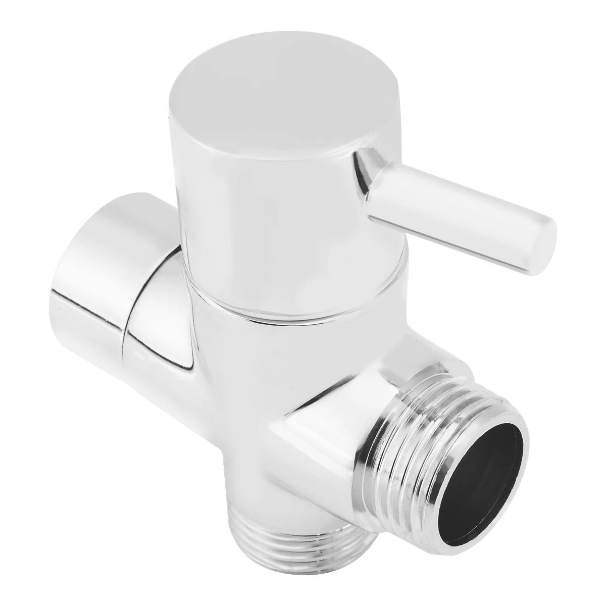 Mayitr Chrome Brass Bathroom Toilet Bidet G1/2" T-adapter Shower Diverter Valve 3 Way Shower Faucet Tee Connector Valve Tool