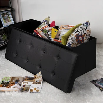 

Extra Large 110cm Length PVC Leather Foot Stool Living Room Decorative Sofa Stool Home Children Toys Sundries Storage Cabinet