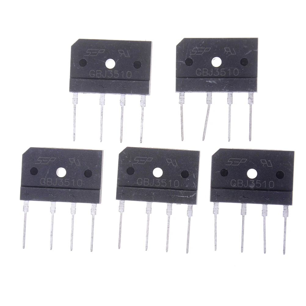 

5PCS 35A 1000V 1.18"*0.19"*1.50" Diode Bridge Rectifier Gbj3510 Black Drop Shipping