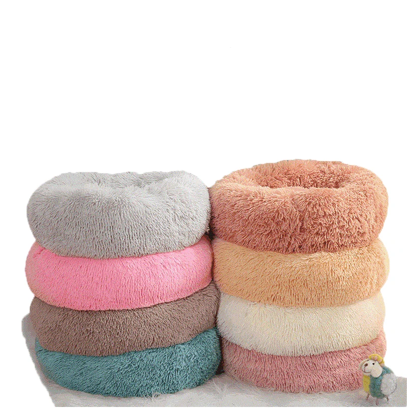 

Soft Dog/Cat Bed Washable Long Plush Dog Kennel Cat House Mats Sofa Deep sleeping Warm Pet Bed 40-100cm Winter must-have
