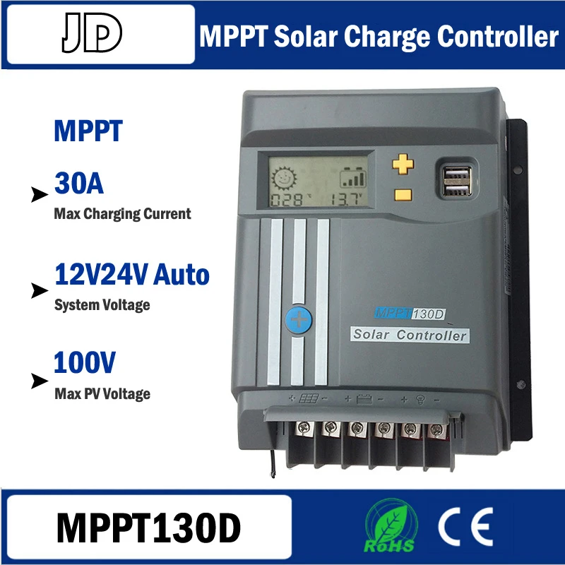 30a Mppt Solar Charge Controller With Wifi For Flood Gel Lifepo4 Or Lithium Battery Usb Lcd 12 24v Solar Panel Pv Regulator Solar Controllers Aliexpress