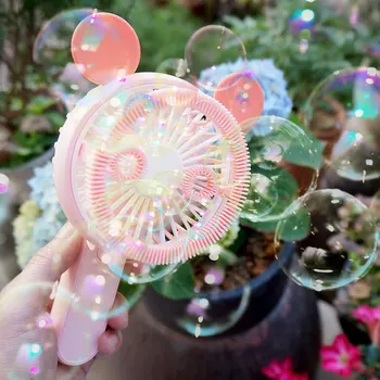 

2020 Fashion Mini Fan With Night Light Blowing Bubble Function Creative Handheld USB Air Cooler Outdoor Cute Funny Ventilador