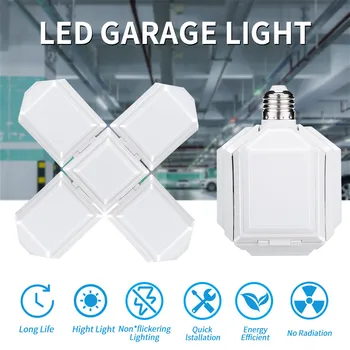 

40W E27 LED Garage Light Deformable LED Garage Ceiling Lights Folding Bulb Gift adjustable folding ceiling lamp Garage light