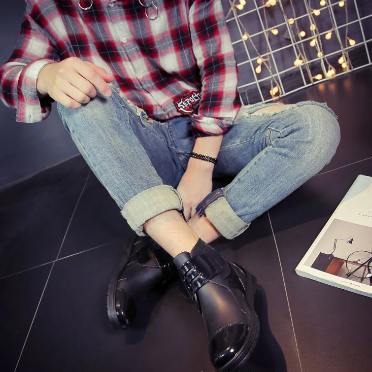 Cena Kalosze męskie krótkie letnie męskie niskie góry kalosze modne pokrowiec na buty antypoślizgowe gumowe buty wodoodporne buty Outdoor Adult