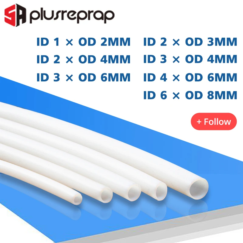 1 метр мм 2 3 4 6 8 ПТФЭ трубка для 3D принтера запчасти труба Bowden J head|Детали и
