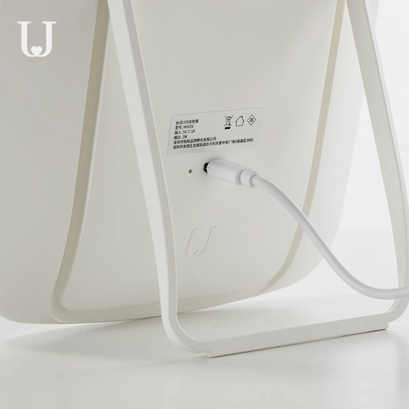 Xiaomi Mijia Youpin, интеллектуальное портативное зеркало для макияжа, настольный светодиодный светильник, портативный складной светильник, зеркало для общежития
