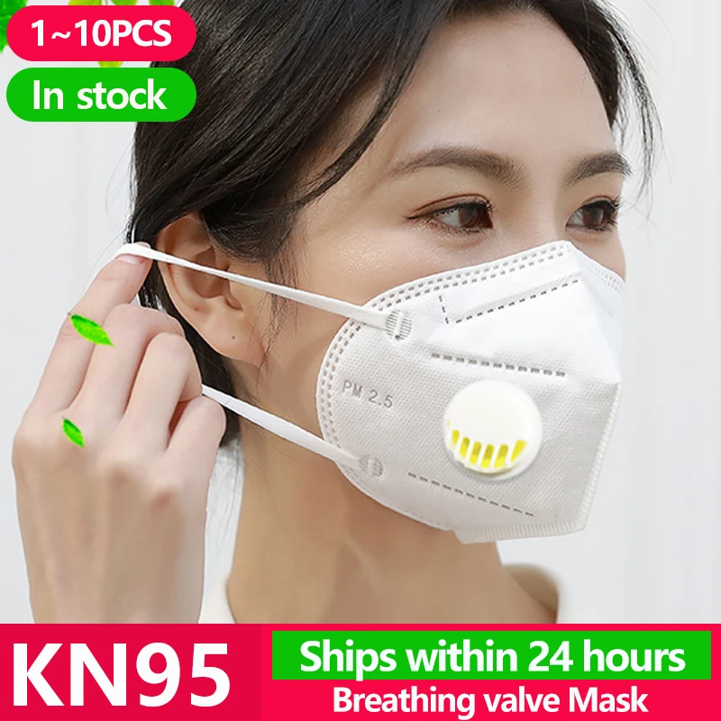 

KN95 Disposable Face Masks N95 Protective Filter Mouth Respirator Dust Mask Flu Facial template ffp2 ffp3 kf94 Pm2.5 mouth Cover